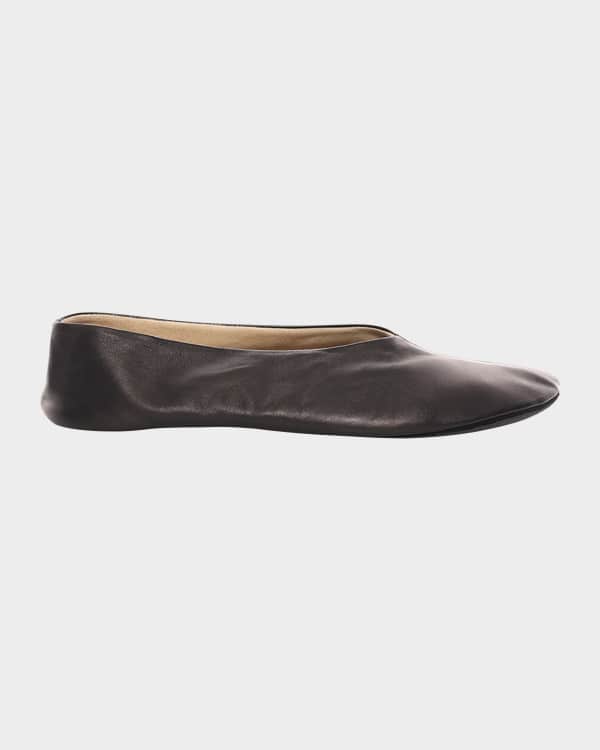 Jil Sander Napa Point-Toe Ballerina Flats | Neiman Marcus