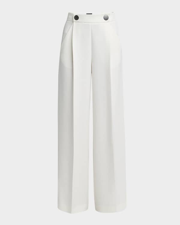 Givenchy High-Rise Wide-Leg Trousers | Neiman Marcus