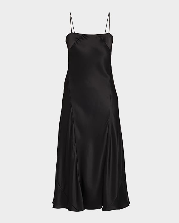 ワンピース Ferragamo Black Silk Satin Midi Dress Ferragamo Black silk satin midi dress | TheDoubleF