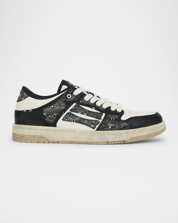 Amiri Men's Skel Snake-Embossed Low-Top Sneakers | Neiman Marcus