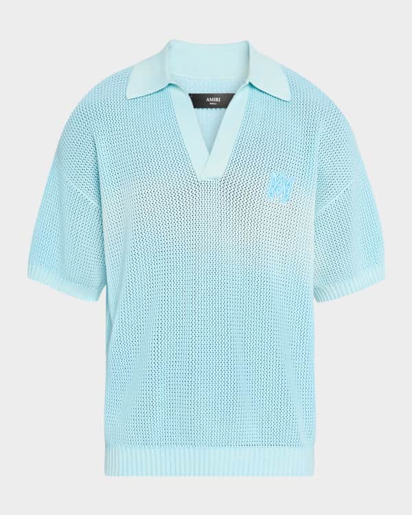 Amiri Men's Embroidered MA Quad Polo Shirt | Neiman Marcus