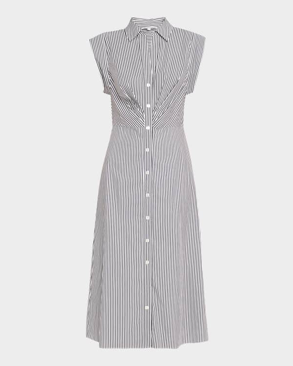 Helmut Lang Sleeveless Bustier Shirtdress | Neiman Marcus