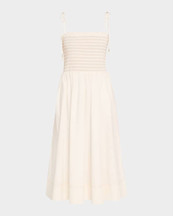 Lafayette 148 New York Ruched Organic Cotton Poplin Midi Dress | Neiman  Marcus