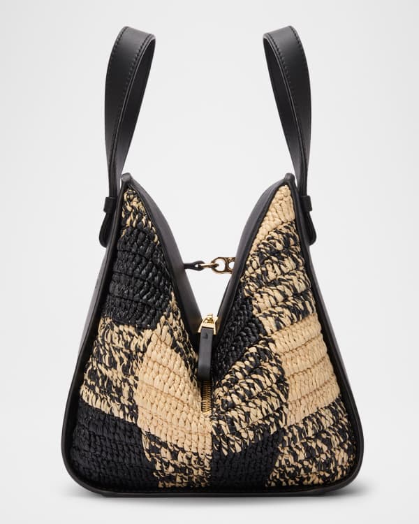 x Paula’s Ibiza Puzzle Edge Mini Top-Handle Bag in Leather