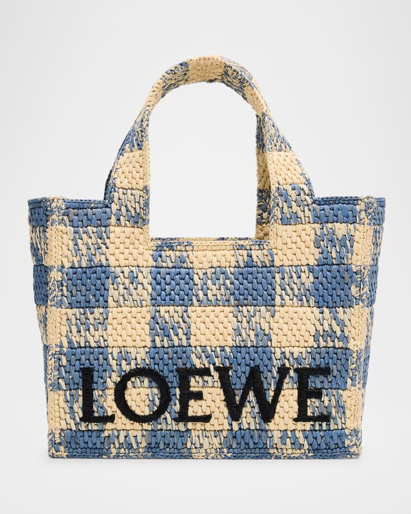 Loewe x Paula's Ibiza Slit Mini Tote Bag in Raffia with