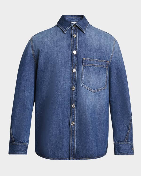 Tシャツ・カットソー GIVENCHY FW25 DENIM SHIRT WITH EMBROIDERY (BW61F1516P 401) Givenchy Denim Shirt | italist