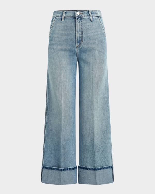 パンツ MUCENT Signature round back logo denim pants for men and wom Lasered Double G denim pant in blue | GUCCI® US