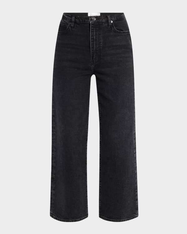 AGOLDE Ren Wide-Leg Recycled Leather Jeans | Neiman Marcus