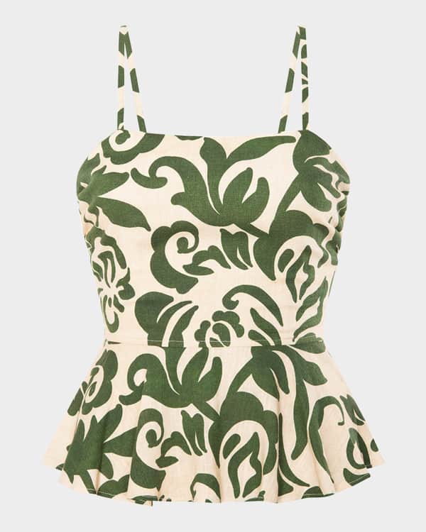 Ganni Shibori Pleated Top | Neiman Marcus