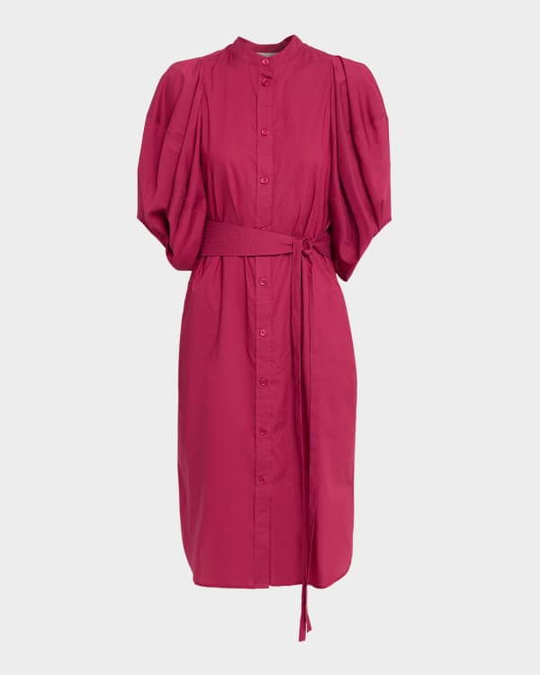Max Mara Studio Sughero Sleeveless Cady Midi Shirtdress