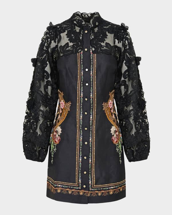 新品　GANNI V-neck Panel Mini Dress ワンピース nm_4230092_100106_m