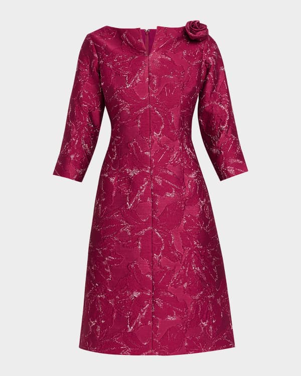 Tadashi Shoji Ruched One-Shoulder Crepe Midi Dress | Neiman