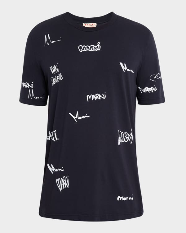 Tシャツ・カットソー Balmain Black Cotton Crewneck T-Shirt With Logo Balmain Men's Vintage Gel Logo T-Shirt | Neiman Marcus