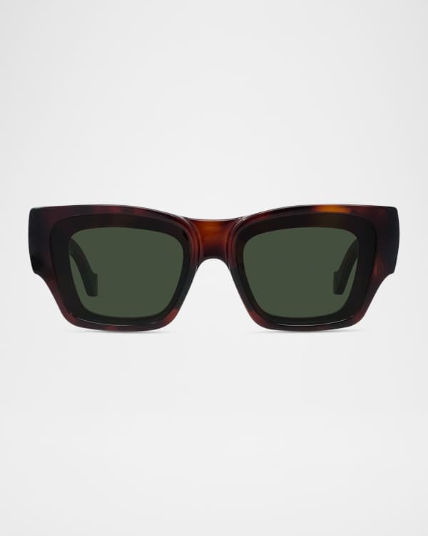 Slim Aviator Logo Sunglasses