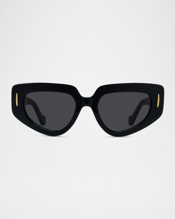 Curvy Logo Round Acetate Sunglasses Loewe Curvy Logo Acetate Round Sunglasses - Bergdorf Goodman main image 4