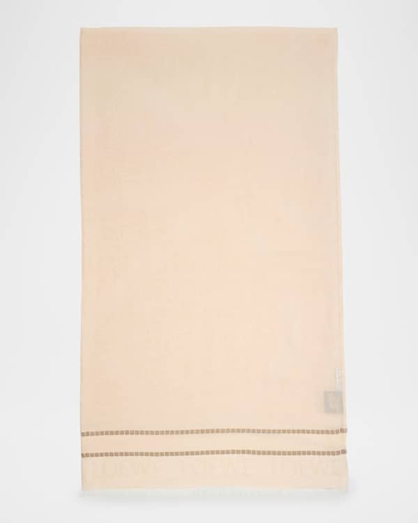 Loewe Anagram Crochet Mohair-Blend Scarf | Neiman Marcus