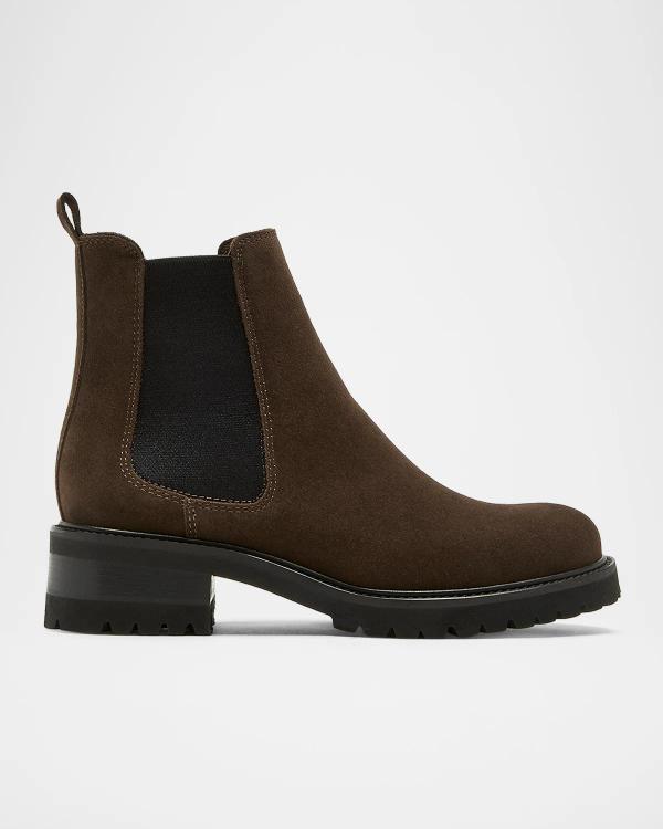 Aquatalia Eloise Shearling-Lined Suede Ankle Boots | Neiman  display picture 3