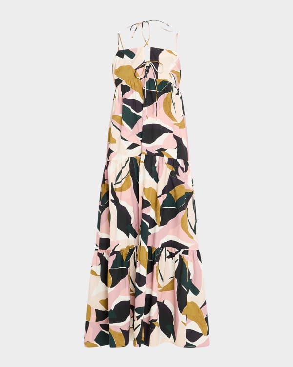 Rainbow Reef Delora Strapless Midi Dress