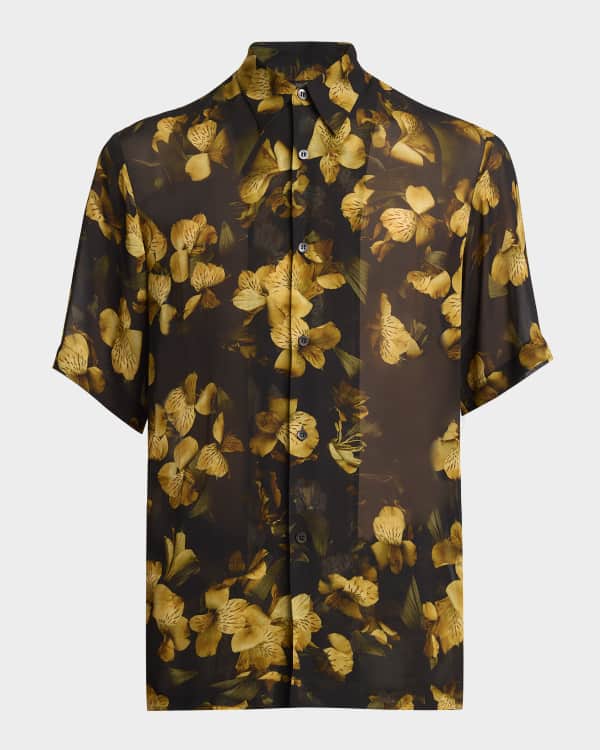 Dries Van Noten Men's Cassi Printed Sport Shirt | Neiman Marcus