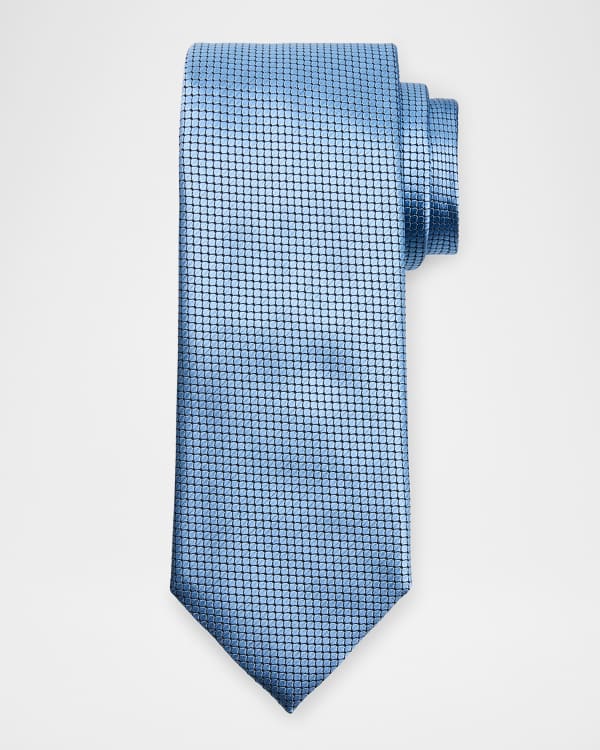 ZEGNA Men's Stripe Jacquard Silk Tie | Neiman Marcus