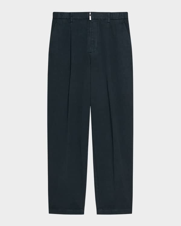 Bottega Veneta Men's Textured Double-Pleated Trousers