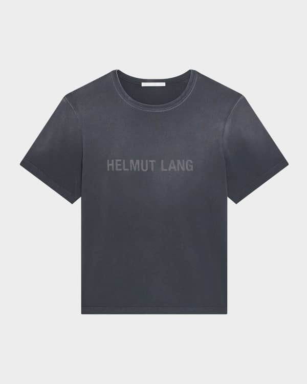 Tシャツ・カットソー HELMUT LANG SS25 MESH T-SHIRT (P01HM505 001) Helmut Lang Mesh Logo Tee | HELMUTLANG.COM