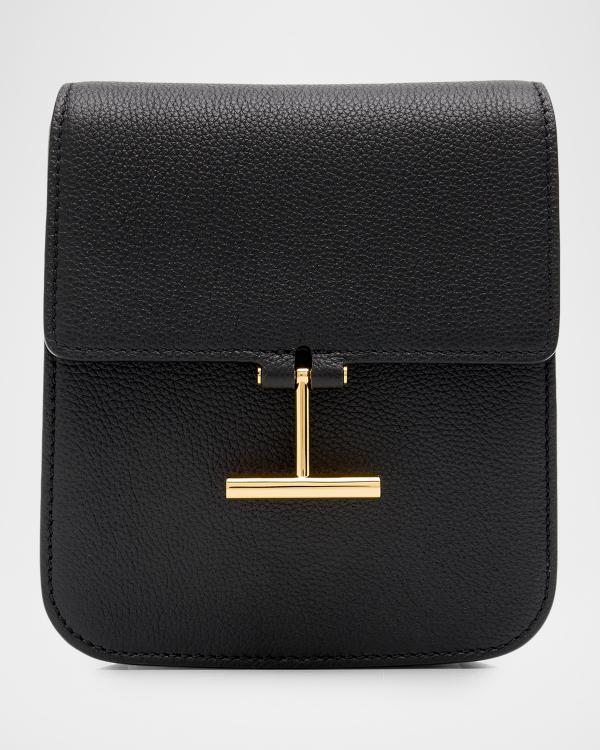 TOM FORD Padlock Mini Grain Leather Crossbody Bag | Neiman Marcus