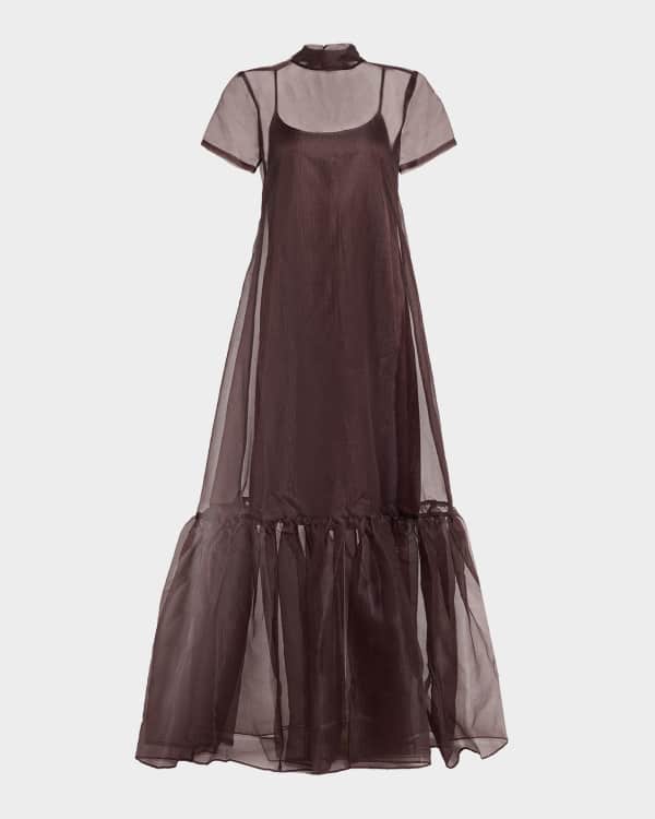 princess polly baby blue dress NICHOLAS Clementine Fringe-Hem Rib Knit Maxi Dress