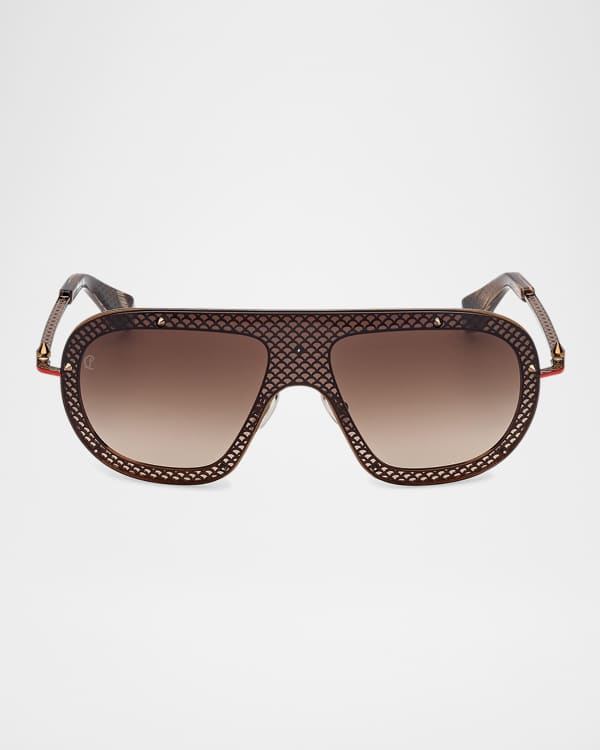 サングラス Alaia Shield Sunglasses In l ALAIA Shield Metal Sunglasses | Neiman Marcus