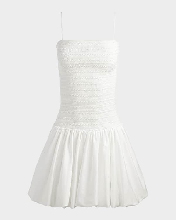 Alice + Olivia Trevor Mixed Media Mini Dress | Neiman Marcus