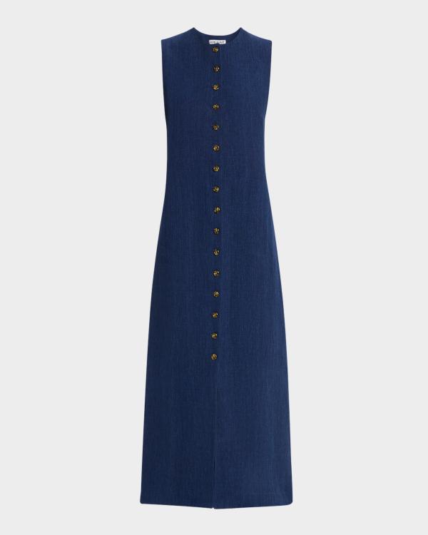 green emerald velvet dress Navy Blue Embroidered Cut-Out Midi Dress  FARM Rio