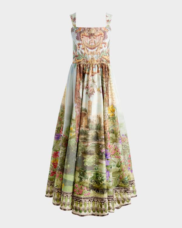 ALICE+OLIVIA ♥ Nakisha Midi Dress W Slit /追跡付 Nakisha Midi Dress In Aubrey Blue | Alice + Olivia