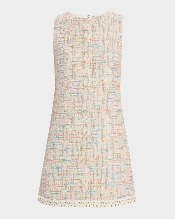 Alice + Olivia Lachlan Boucle Tweed Mini Dress | Neiman Marcus
