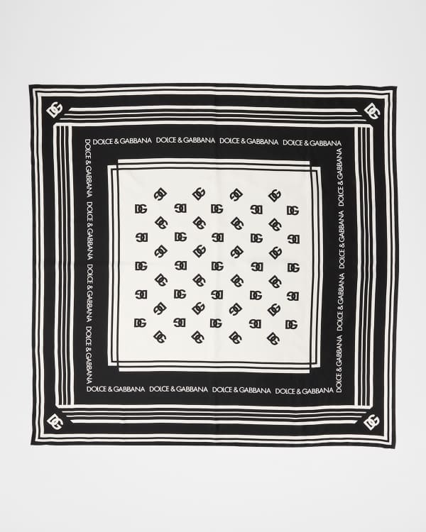 Dolce&Gabbana Polka-Dot Silk Scarf | Neiman Marcus