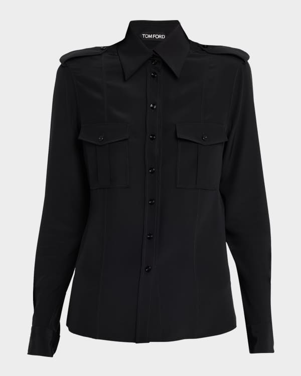 Versace Strawberry Garden Silk Twill Informal Shirt | Neiman