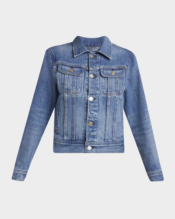 Givenchy Pearly Crystal Collar Denim Jacket - Bergdorf Goodman