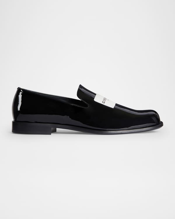 Moschino Men's Logo Leather Loafers | Neiman Marcus