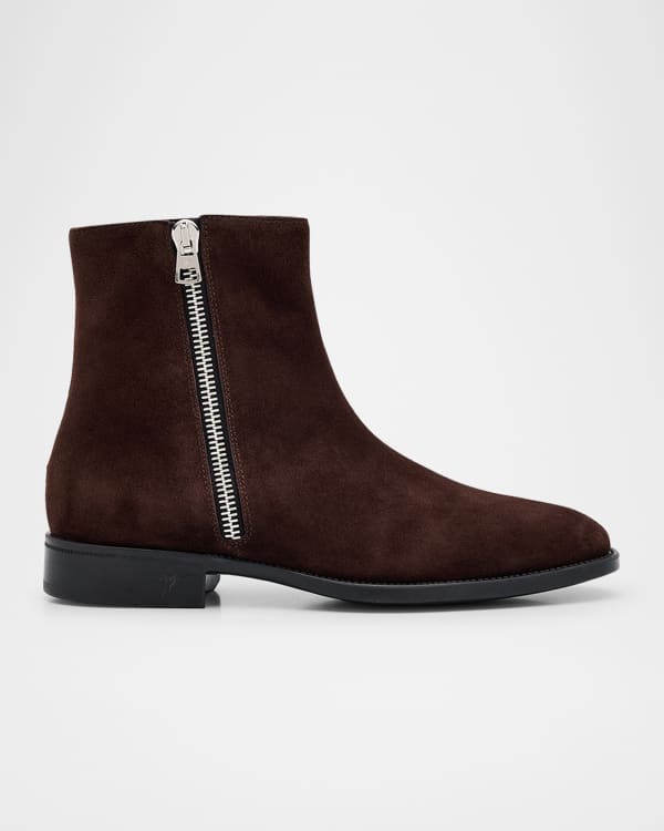 Giuseppe Zanotti Men's Morpheus Croc-Effect Ankle Boots | Neiman