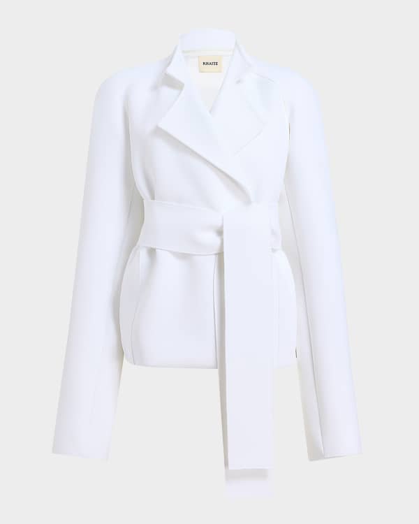 【関税&送料込】Etro White Jacquard Jacket With Crossover De ETRO White jacquard jacket with crossover detail | TheDoubleF