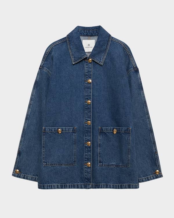 Flared Peplum Denim Jacket