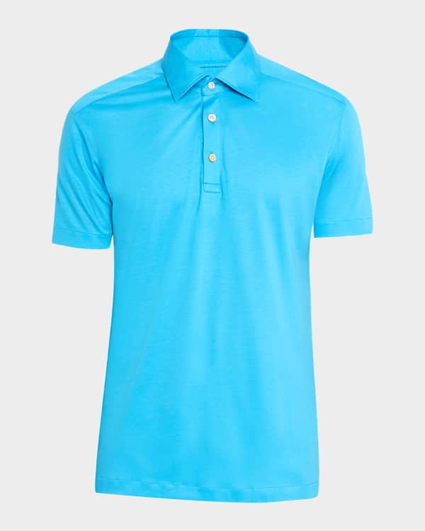 【送料&関税込】Etro roma Polo Shirt In Light Blue Cotton ETRO Roma' Light Blue Cotton Polo Shirt - Polo Shirts