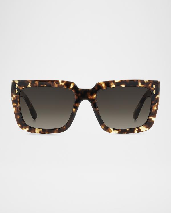 Isabel Marant Logo Acetate Rectangle Sunglasses | Neiman Marcus display picture 1