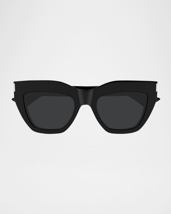 Saint Laurent Logo Acetate Cat-Eye Sunglasses | Neiman Marcus