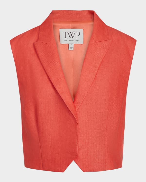Theory Clairene Luxe New Divide Vest | Neiman Marcus