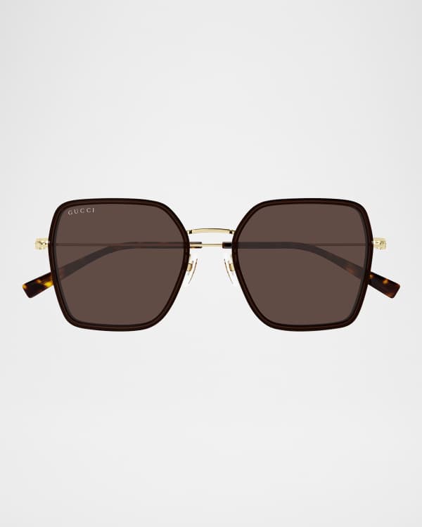 サングラス Gucci GG1335S 001 Sunglasses Horsebit Rectangular sunglasses with Horsebit in black injection