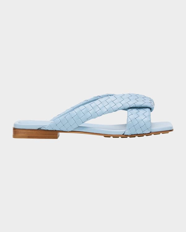 Marni Flower Leather Slide Sandals | Neiman Marcus