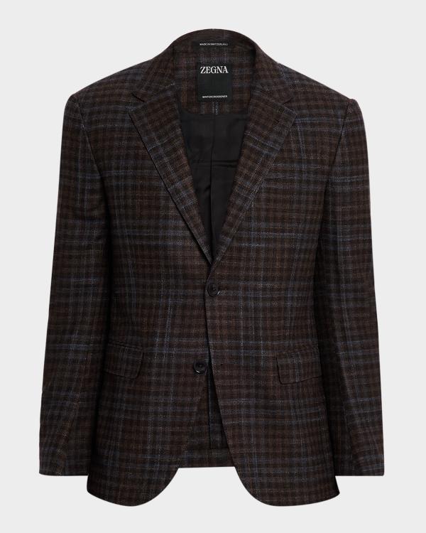 FRAME Men's Double-Breasted Wool Blazer Jacket | Neiman Marcus