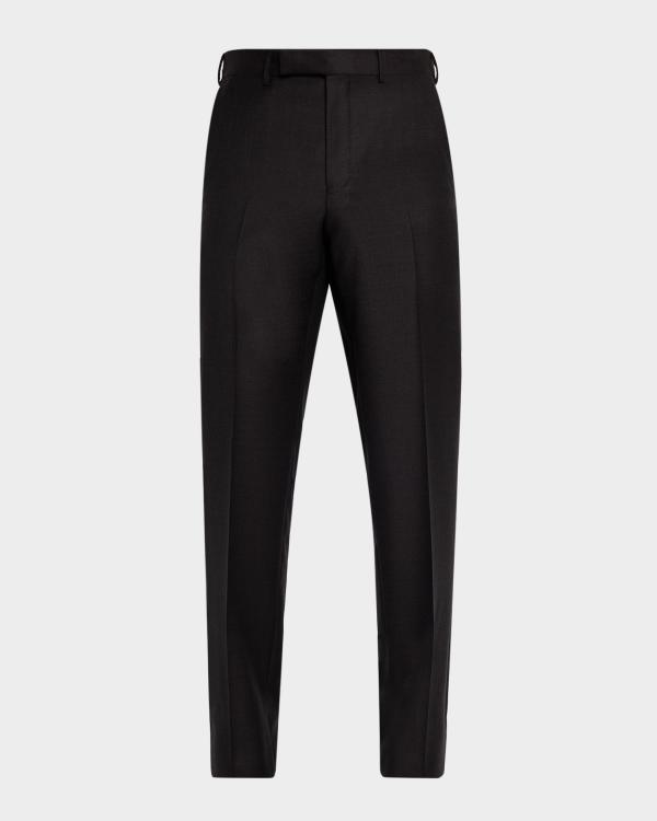 ZEGNA Men's Wool Flannel Pants | Neiman Marcus