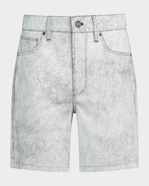 Men's Vegan Leather Drawstring Shorts