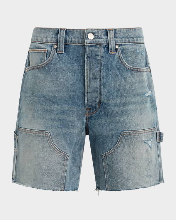 KidSuper Men's Painted Panel Denim Shorts | Neiman Marcus